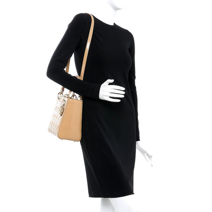 Christian Dior Patent Cannage Medium Lady Dior Beige 2 of 11