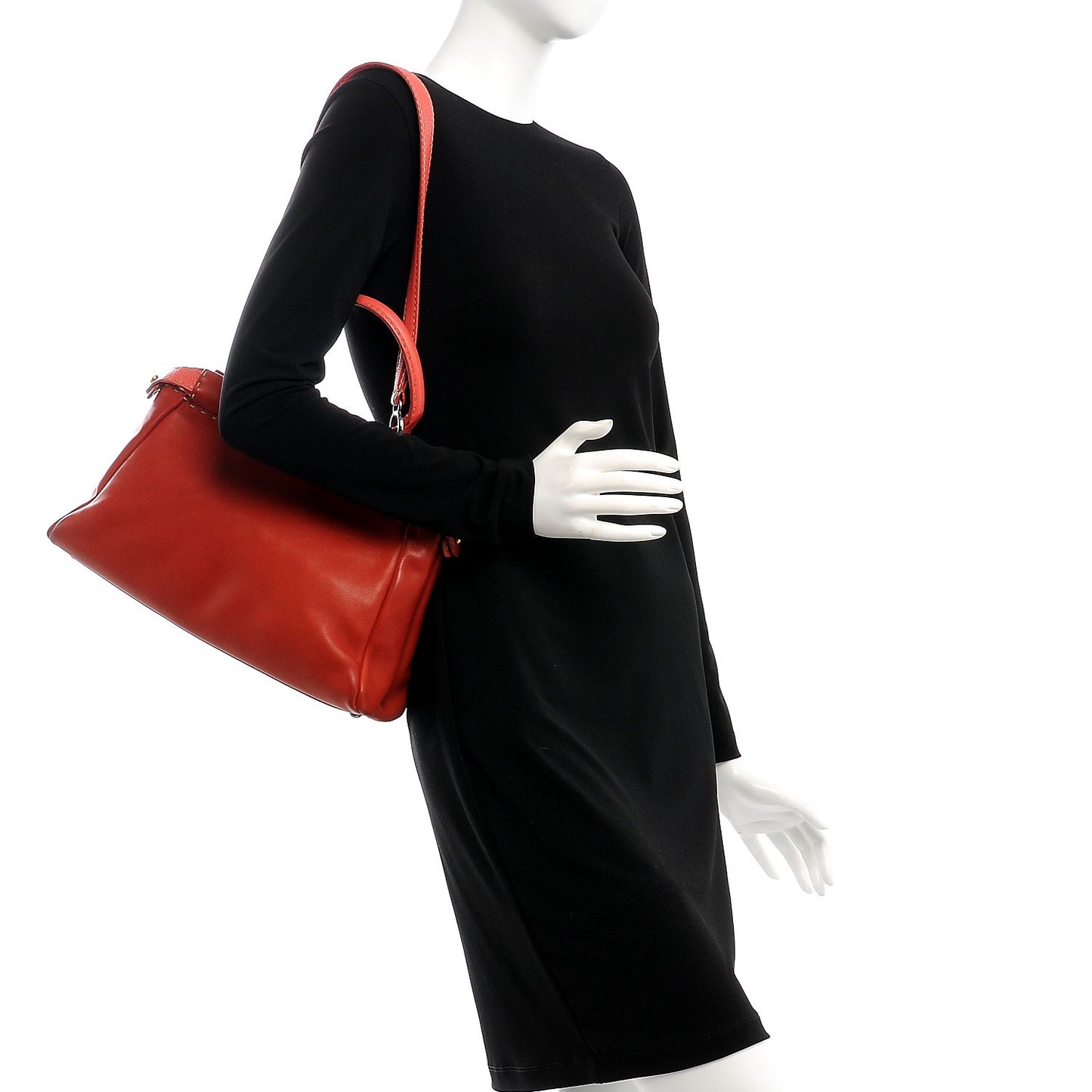 Vitello Saddle Cuoio Romano Selleria Medium Peekaboo Iconic Satchel Sienna Melon Moro