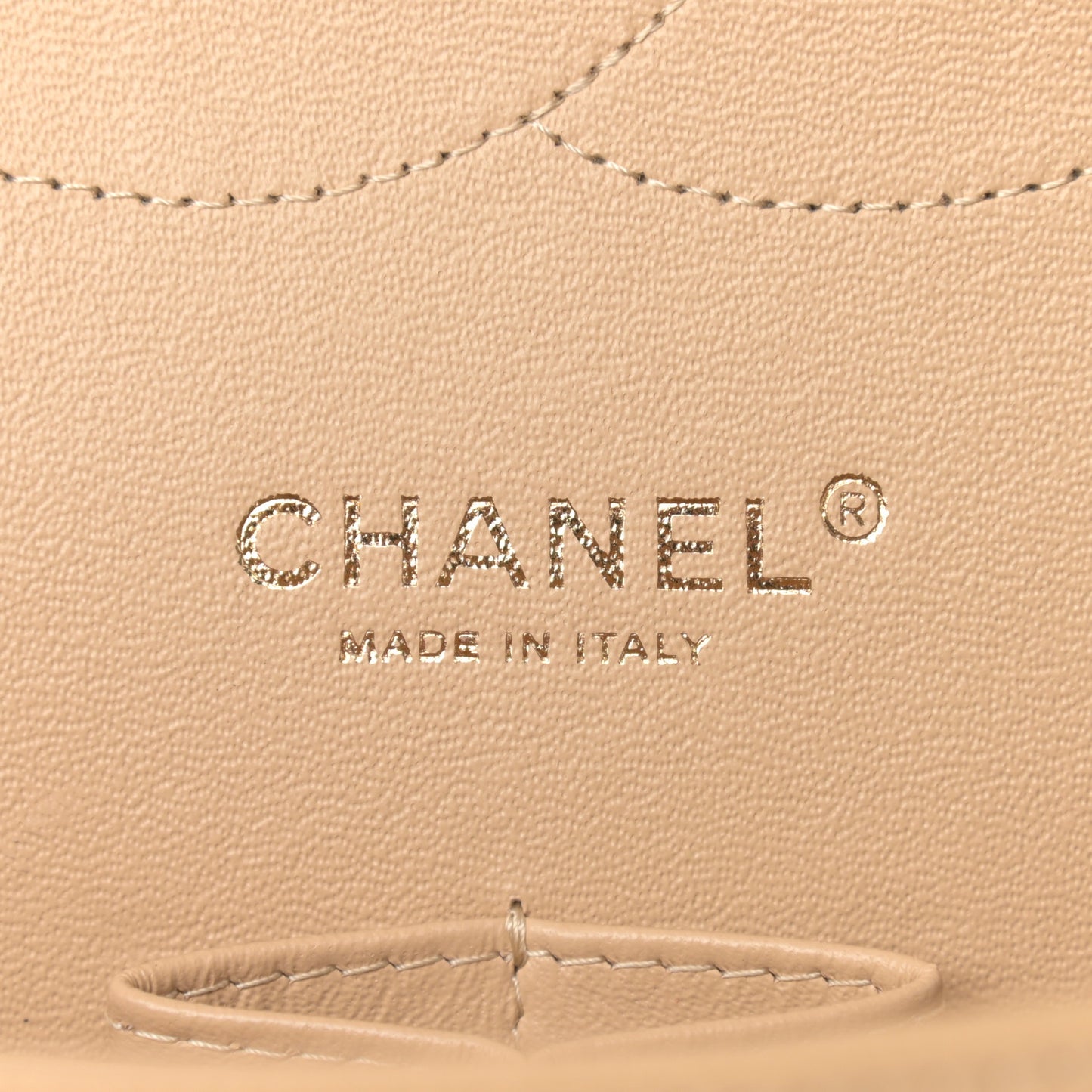Caviar Quilted Jumbo Double Flap Beige Clair