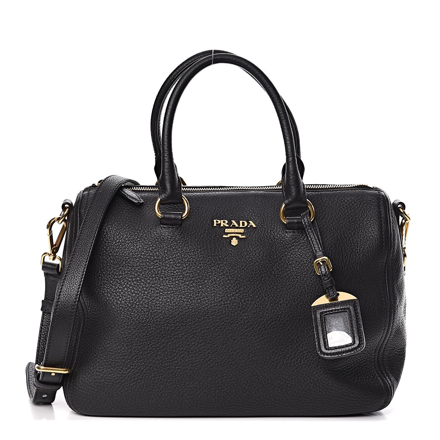 Prada Vitello Phenix Bauletto Black 1 of 12