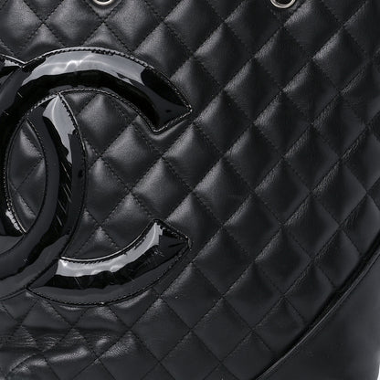Chanel Calfskin Quilted Medium Cambon Tote Black 7 of 12