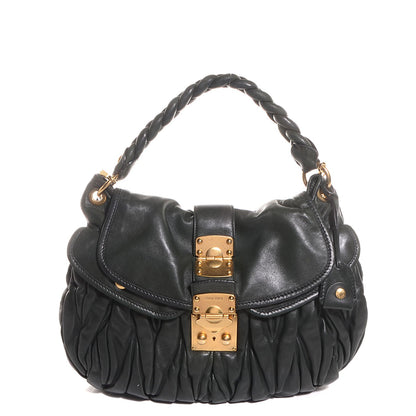 Miu Miu Nappa Matelasse Coffer Hobo Bosco 1 of 9