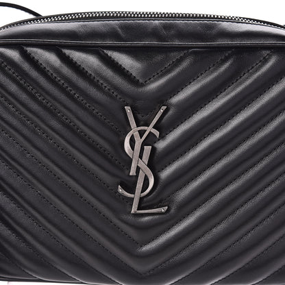 Saint Laurent Calfskin Matelasse Monogram Lou Camera Bag Black 9 of 9