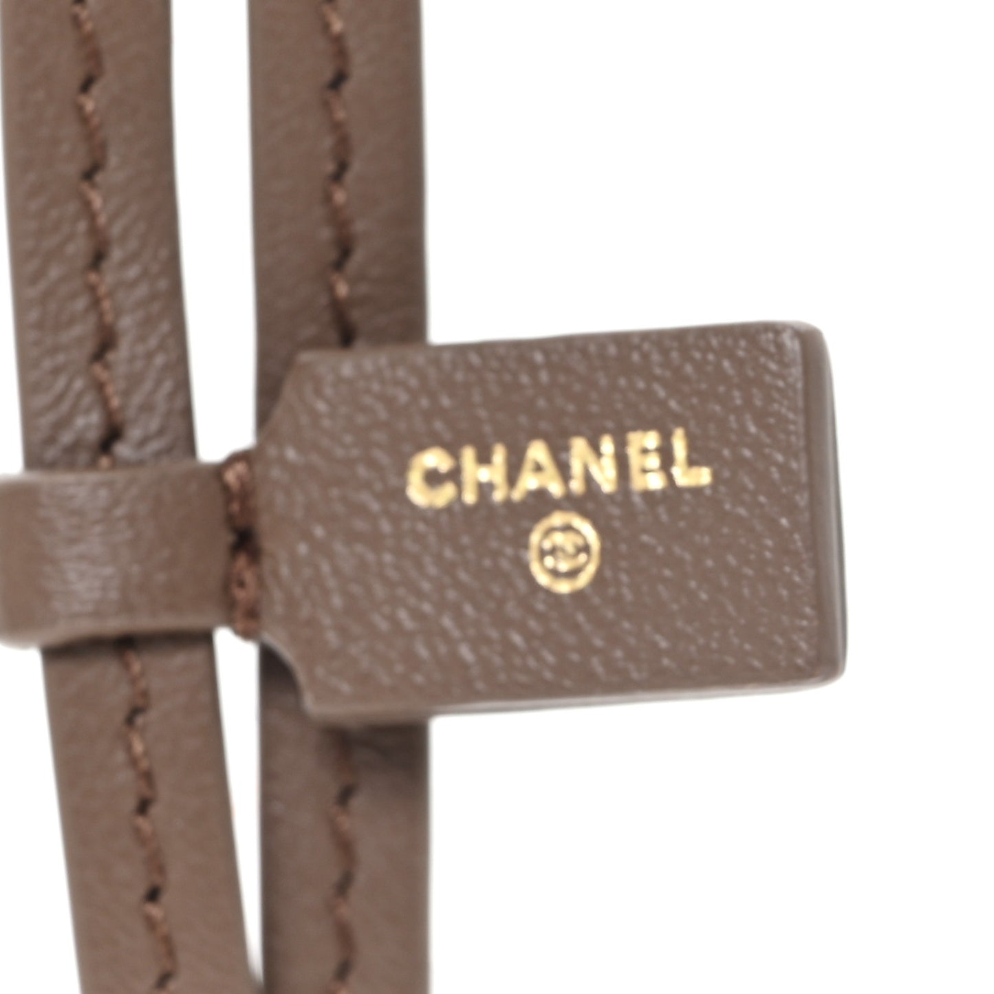 Lambskin Mini CC Bag Charm Light Brown