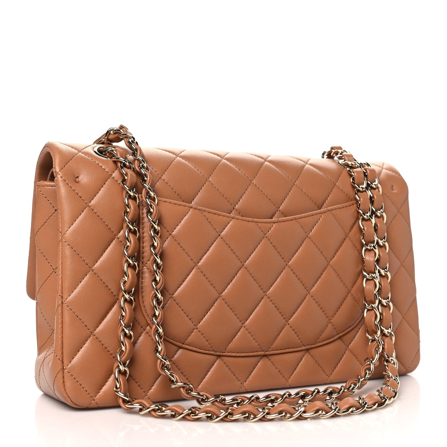 Chanel Lambskin Quilted Medium Double Flap Brown 3 of 10