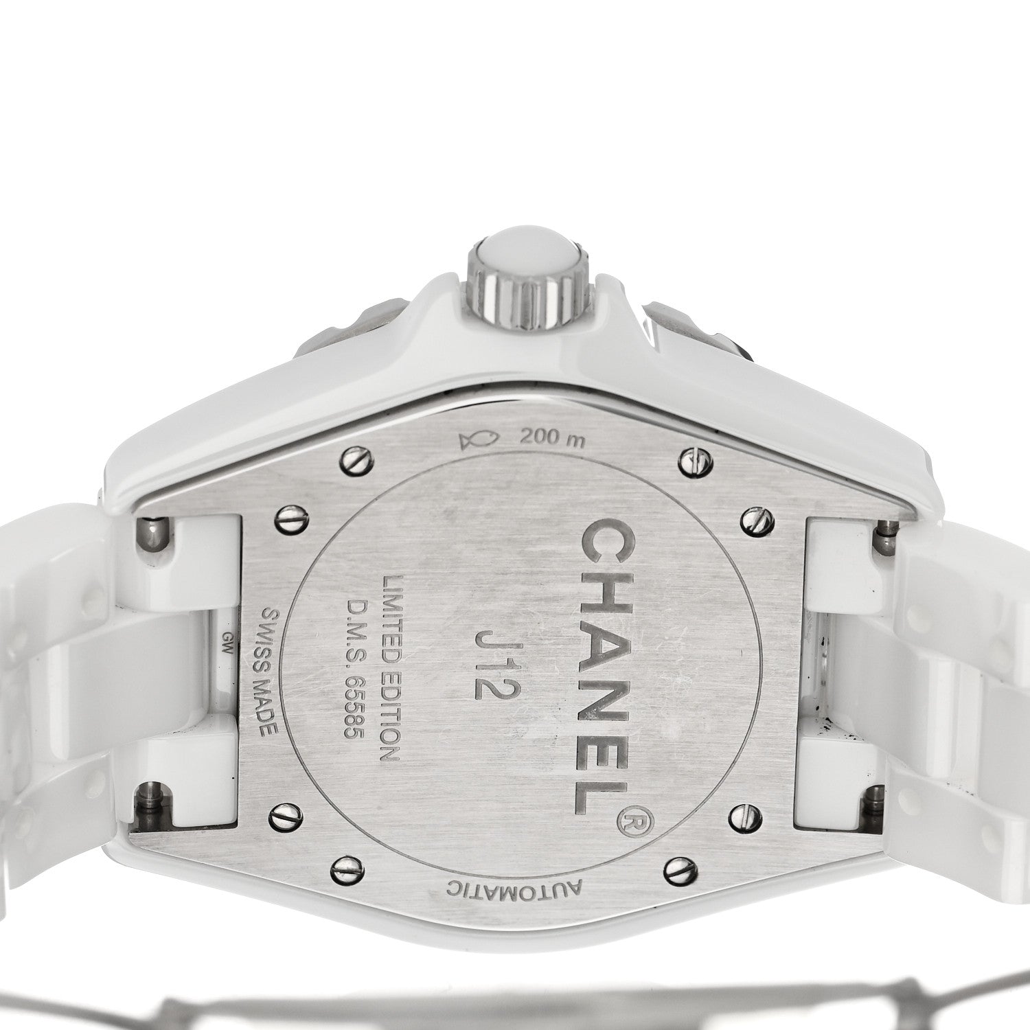 Chanel Stainless Steel Ceramic 38mm J12 Mirror Automatic Watch White 4 of 5