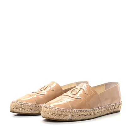 Chanel Patent CC Espadrilles 39 Beige 3 of 7