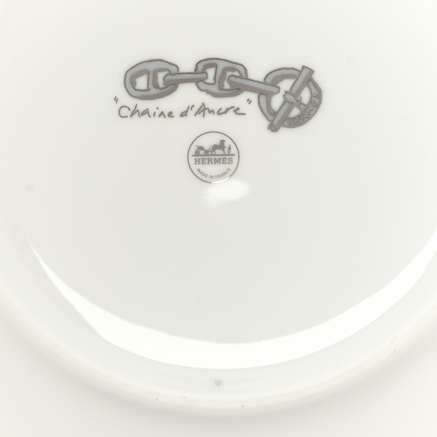 Hermes Porcelain Chaine d'Ancre Salad Bowl Platinum 6 of 8