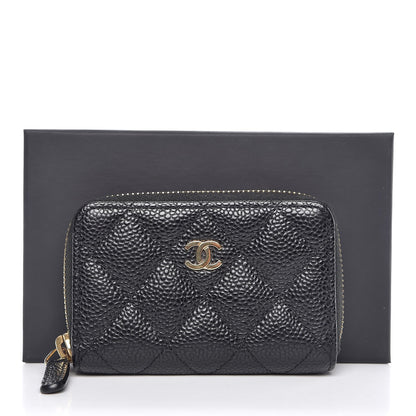 Chanel Caviar Quilted Zip Coin Purse Black 8 of 8