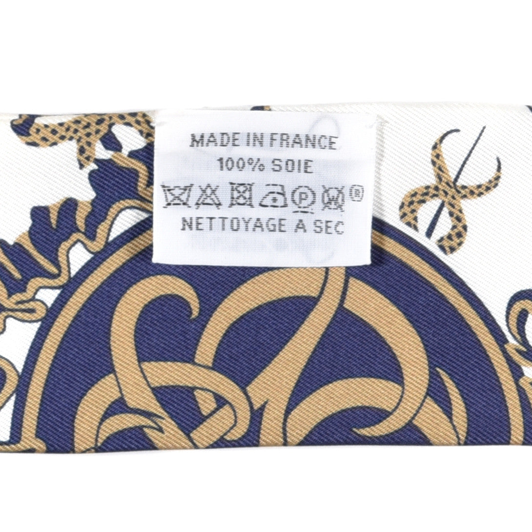 Silk Ex-Libris Twilly White Marine Gris