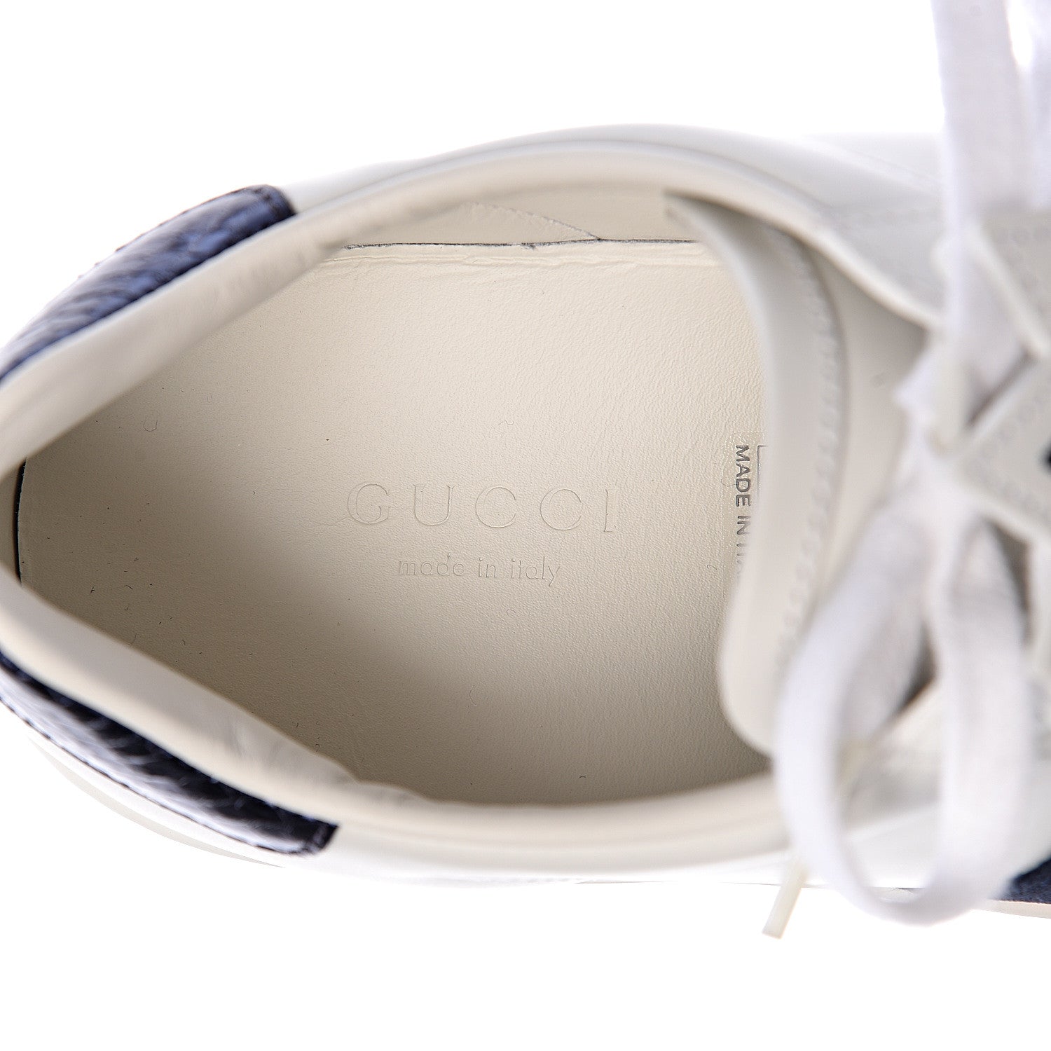 Gucci Calfskin Ayers Crystal Web Womens New Ace Pineapple Sneakers 37 White 8 of 11