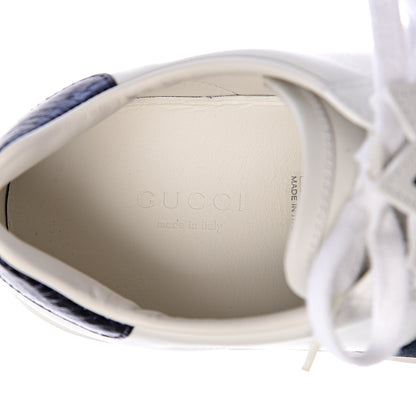 Gucci Calfskin Ayers Crystal Web Womens New Ace Pineapple Sneakers 37 White 8 of 11