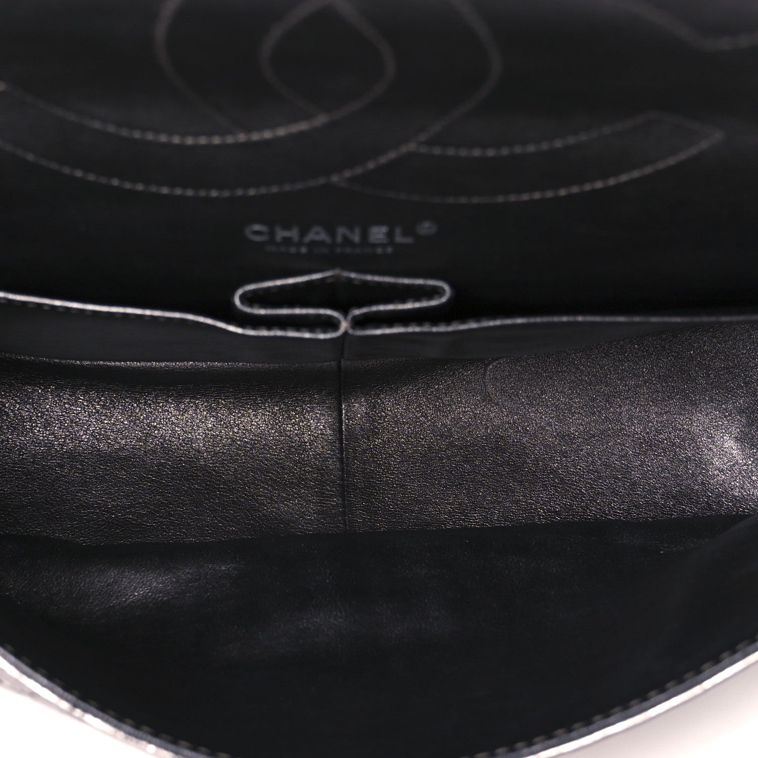 Chanel Metallic Calfskin Striped 2.55 Reissue 227 Silver 5 of 11