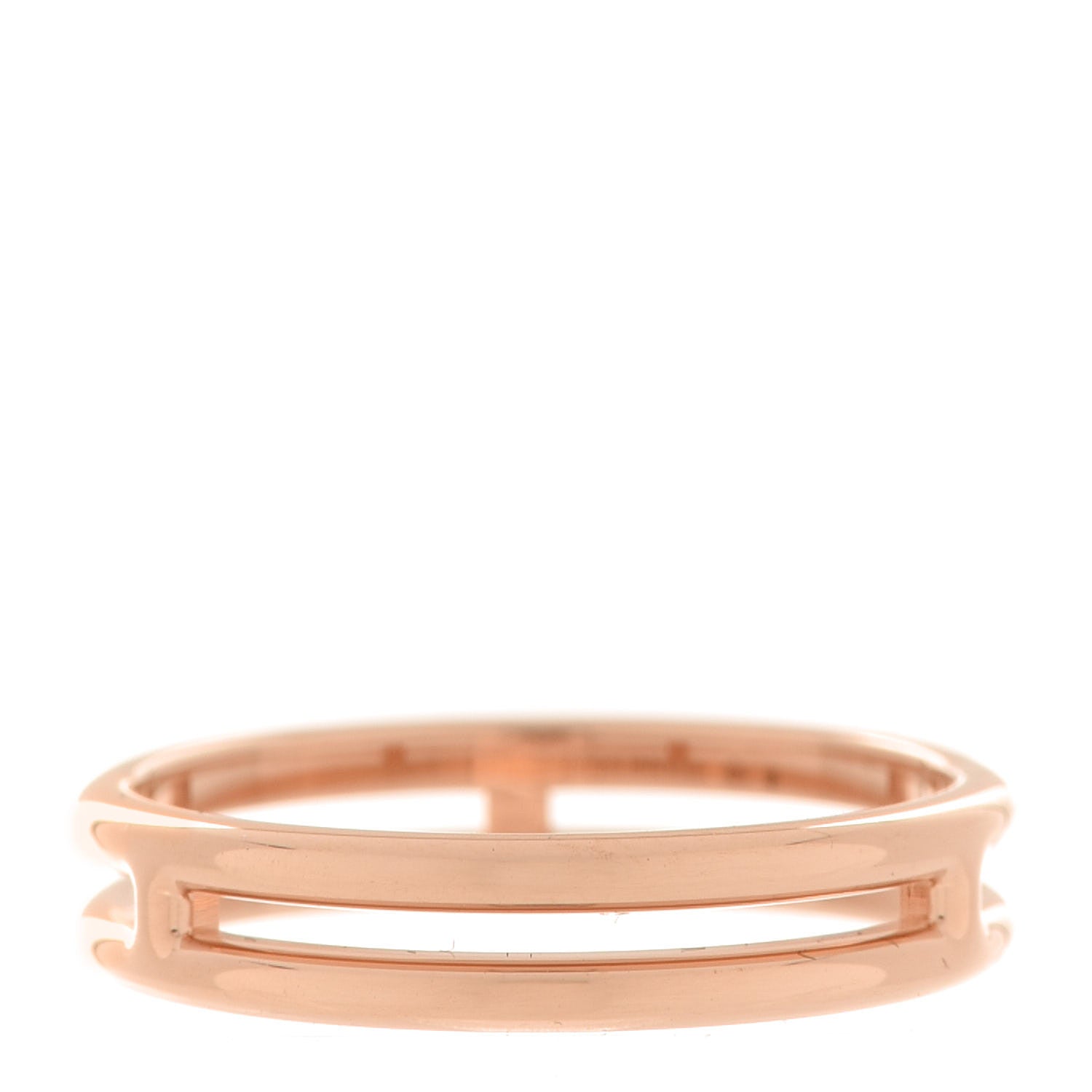 Hermes 18K Rose Gold Ariane Wedding Band Ring 49 4.75 3 of 5