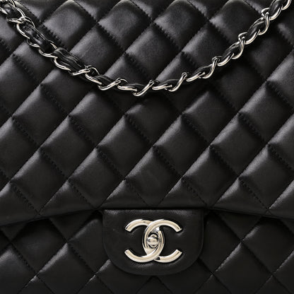 Chanel Lambskin Quilted Maxi Single Flap Black 5 of 11