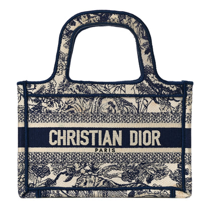 Christian Dior Canvas Embroidered Mini Toile De Jouy Book Tote Blue 1 of 10