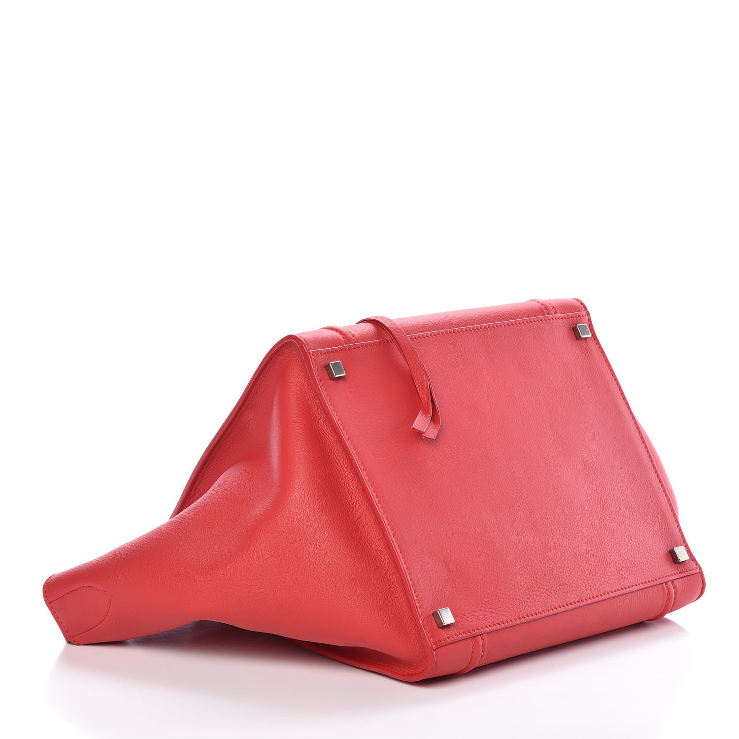 Celine Supple Calfskin Medium Phantom Luggage Vermillion 7 of 9