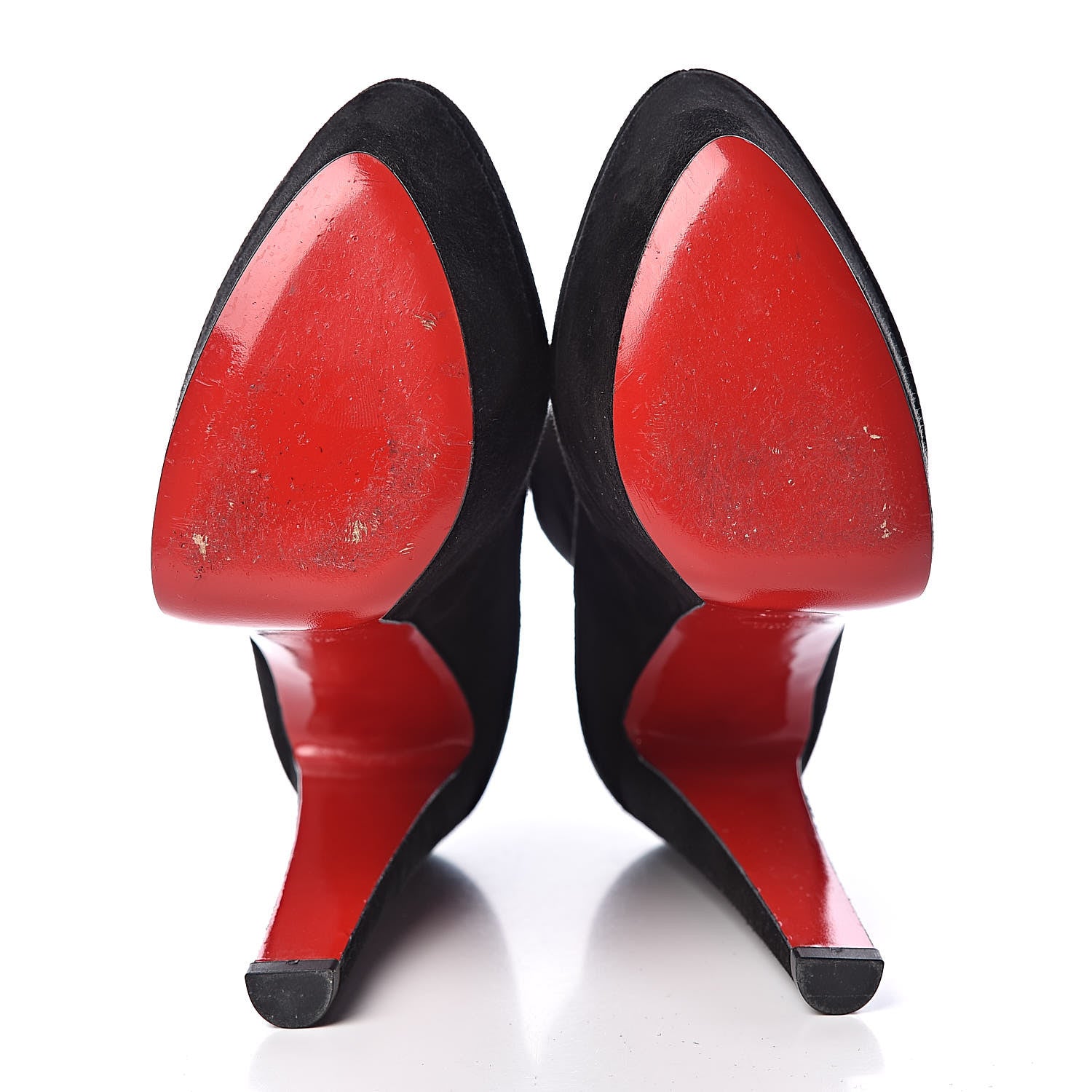 Christian Louboutin Suede Troopista 160 Platform Ankle Boots 38.5 Black 7 of 10