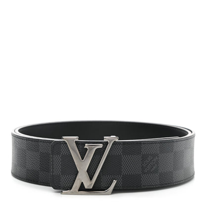 Louis Vuitton Damier Graphite 40mm LV Initiales Belt 95 38 1 of 3
