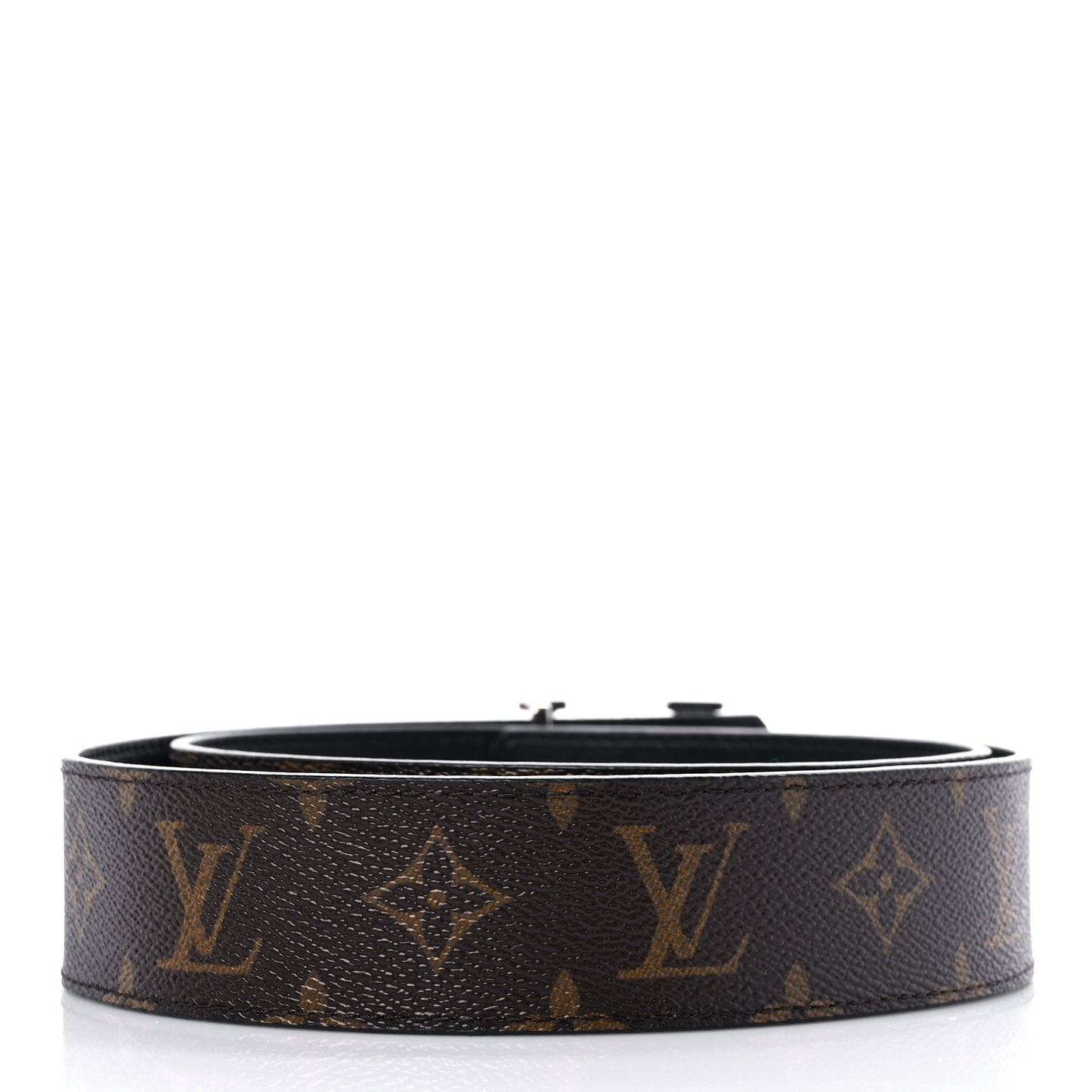 Calfskin Monogram 30mm LV Initiales Reversible Belt 90 36 Black