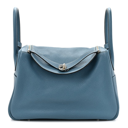 Hermes Taurillon Clemence Lindy 34 Bleu Jean 1 of 14