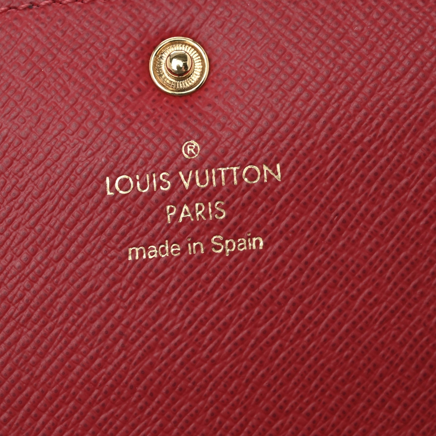 Damier Ebene Emilie Wallet Red