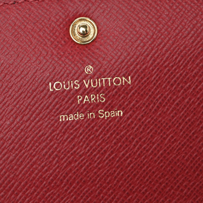 Louis Vuitton Damier Ebene Emilie Wallet Red 6 of 9