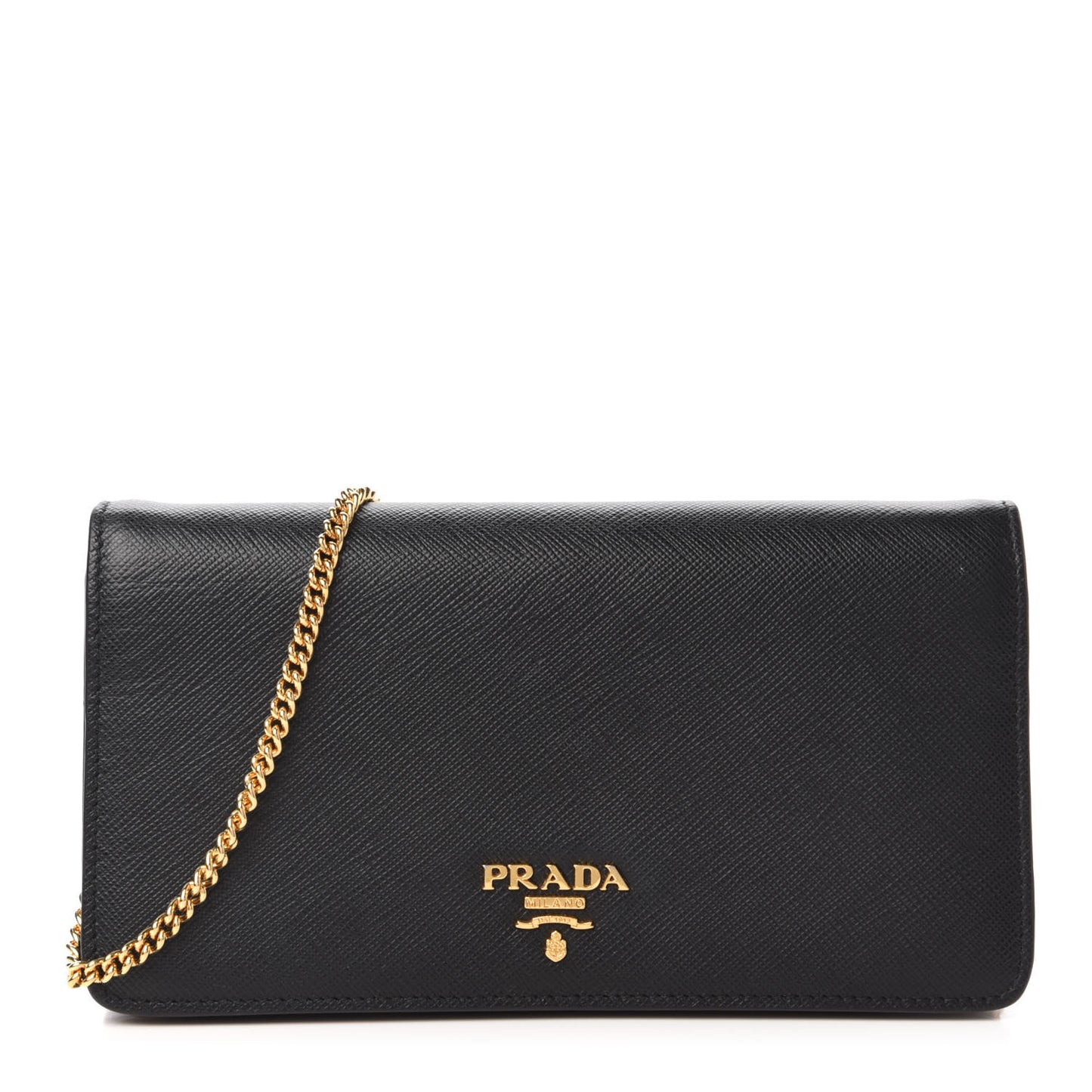 Saffiano Metal Oro Mini Bag Black