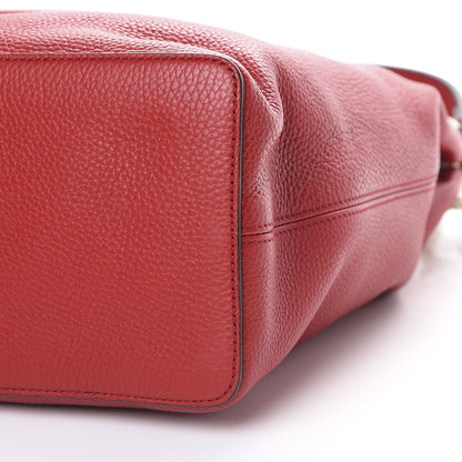 Gucci Pebbled Calfskin Large Soho Hobo Vibrant Red 9 of 9