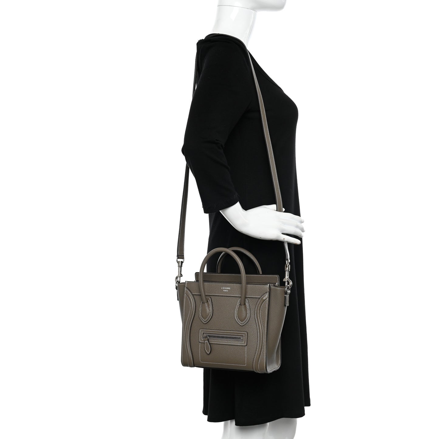 Drummed Calfskin Nano Luggage Souris