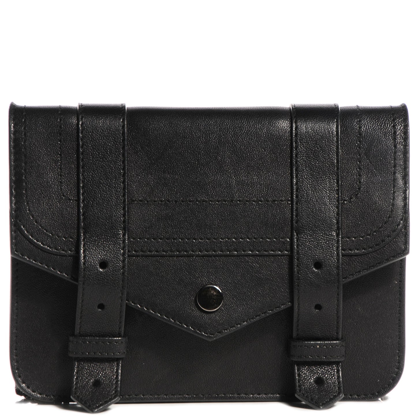 Leather PS1 Large Chain Wallet Black