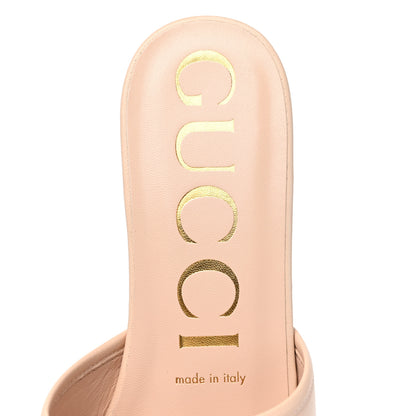 Gucci Nappa Horsebit Flat Slide Sandals 38 Skin Rose 7 of 8