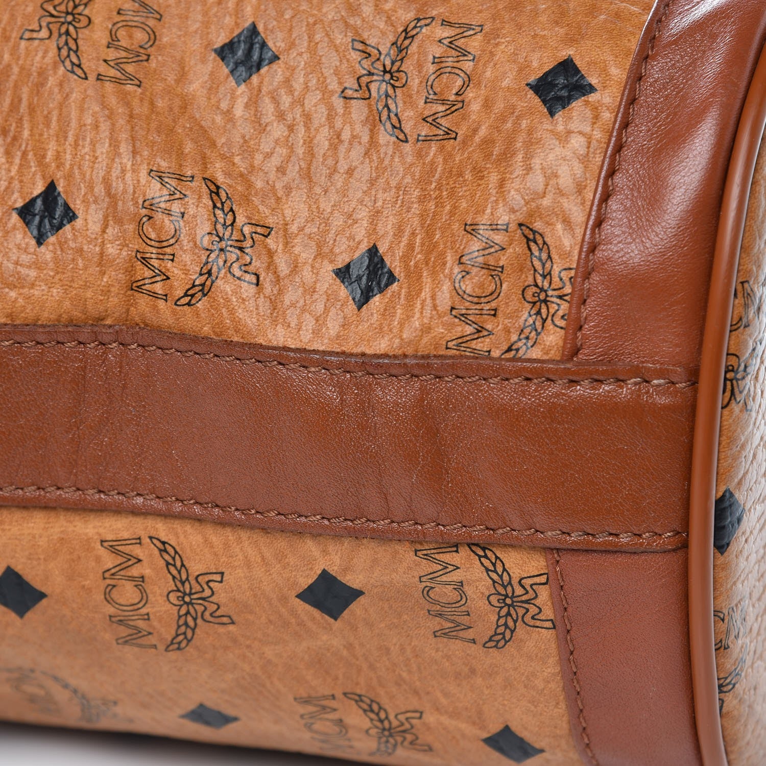 MCM Visetos Drawstring Bag Cognac 7 of 9