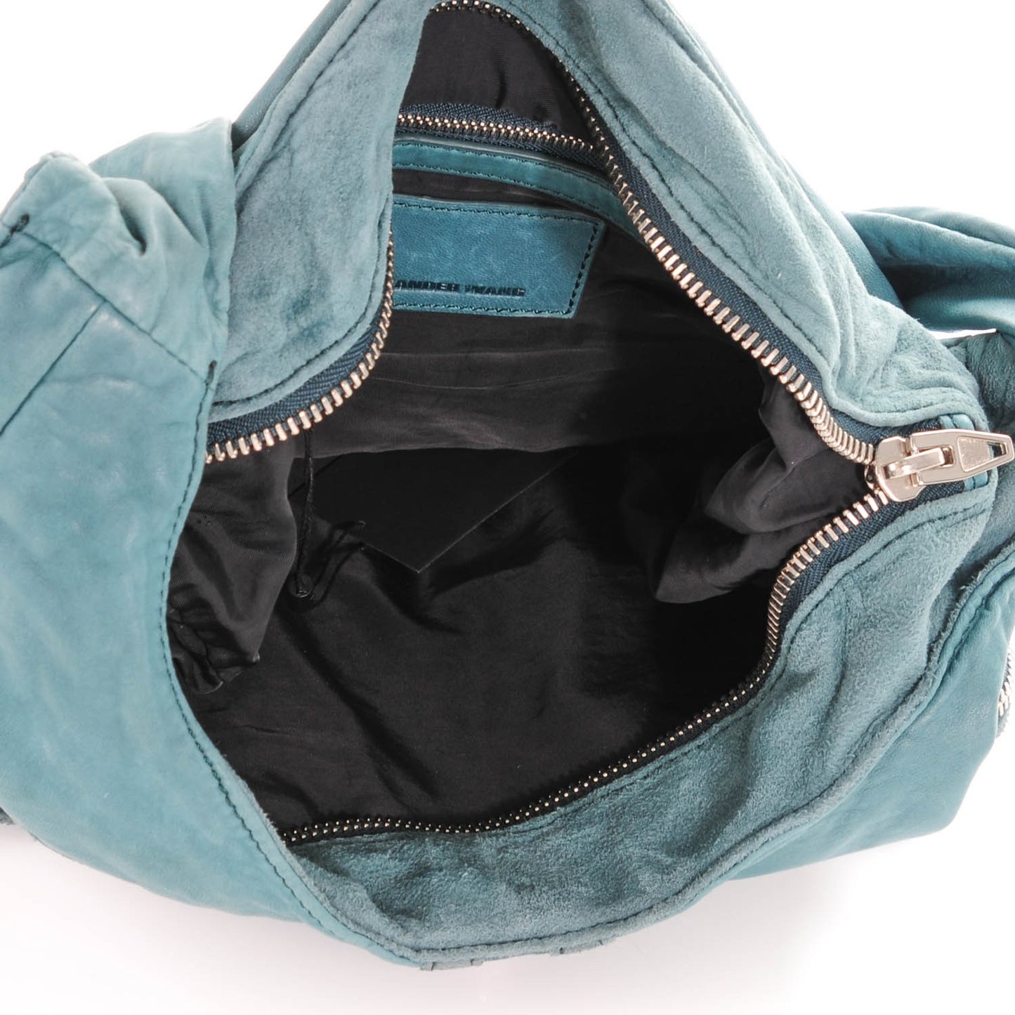 Washed Lambskin Donna Hobo Emerald