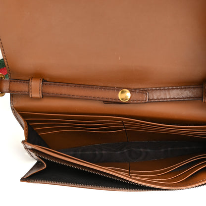 Gucci Calfskin Lady Web Convertible Wallet Cuir 4 of 26