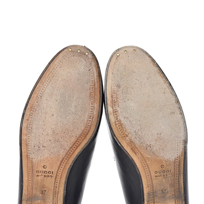 Gucci Lambskin Womens Brixton Horsebit Loafers 37 Black 14 of 16