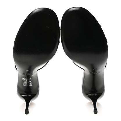 Gucci Vernice Crystal Sandals 37 Black 6 of 8