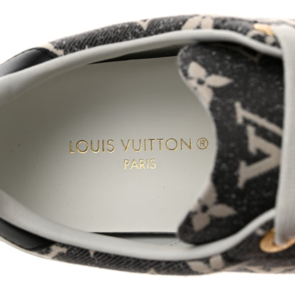 Louis Vuitton Denim Monogram Time Out Sneakers 37 6 of 9