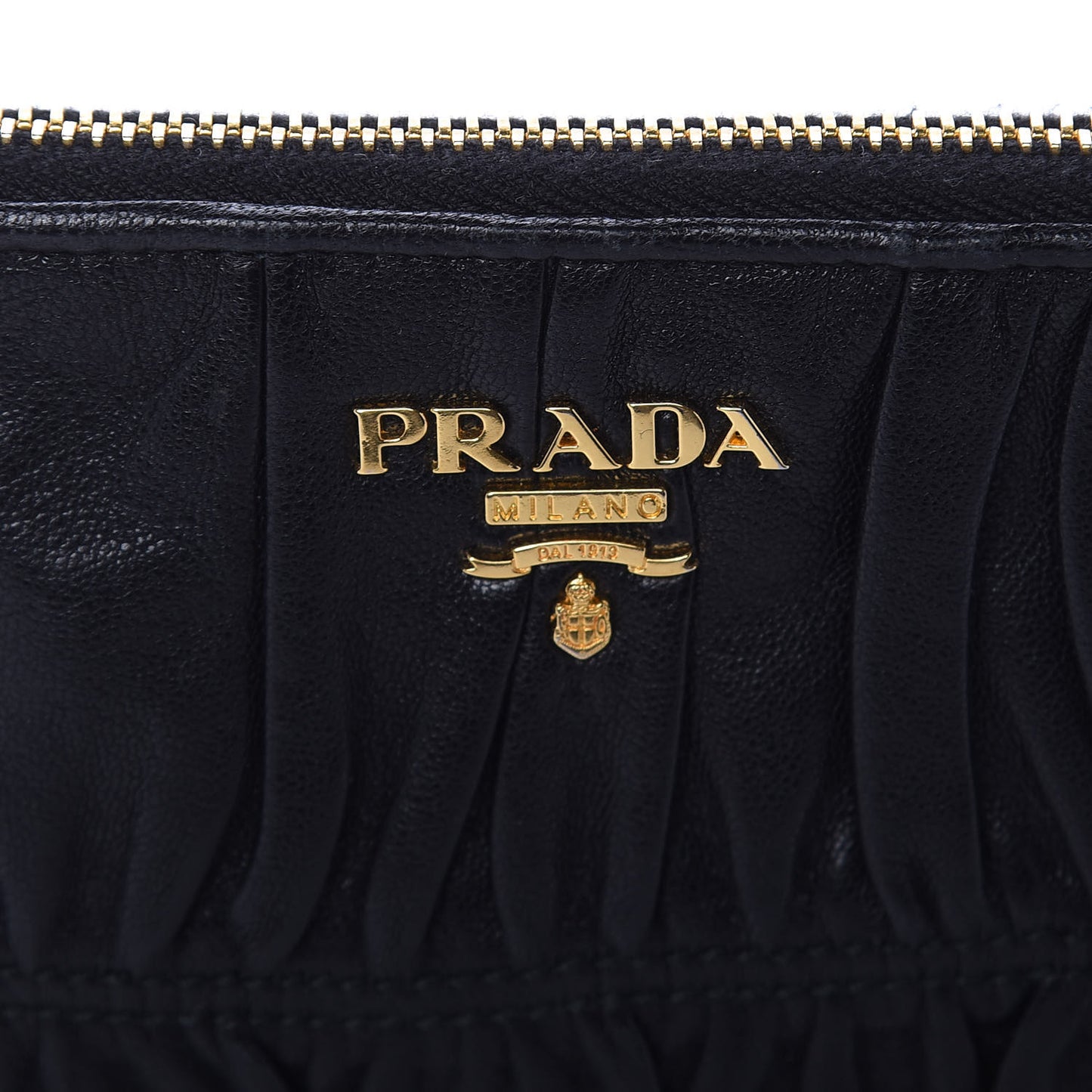 Nappa Gaufre Pouch Black