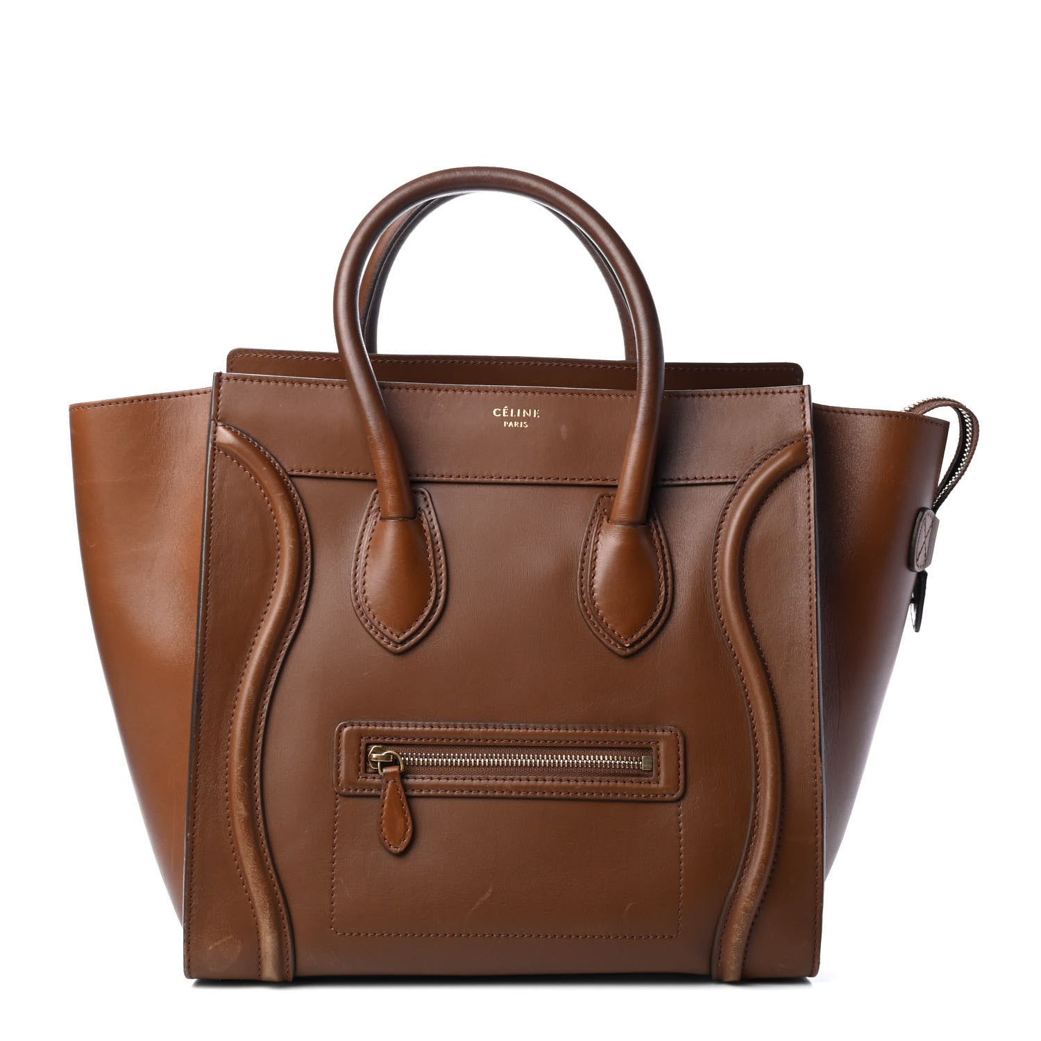 Celine Smooth Calfskin Mini Luggage Caramel 1 of 5