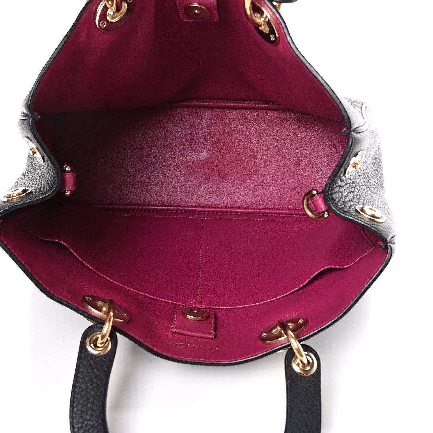 Christian Dior Bullcalf Medium Diorissimo Tote Black Rose Indien 5 of 14