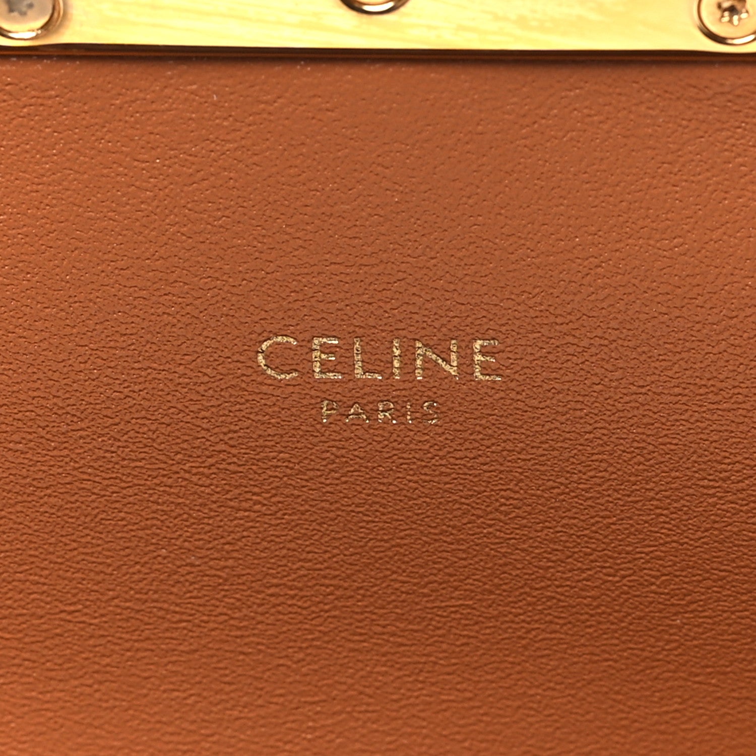 Celine Calfskin Triomphe Canvas Teen Triomphe Bag Tan 6 of 9