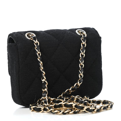 Chanel Jersey Quilted Flap Chain Waist Bag Black 2 of 4