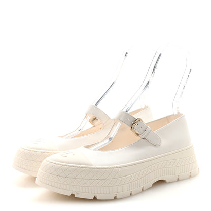 Chanel Lambskin Mary Jane Flats 41 White 4 of 10