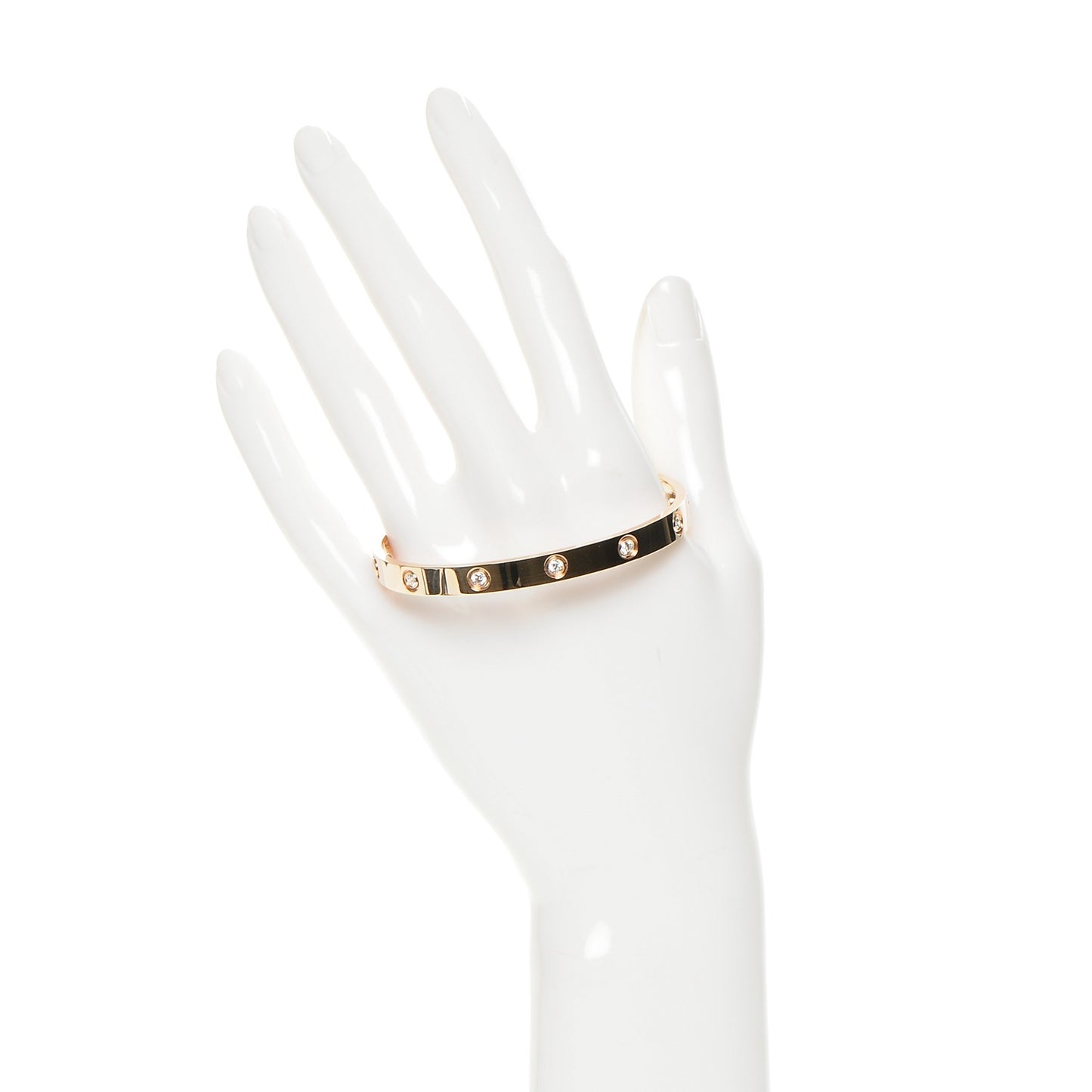 18K Pink Gold 10 Diamond LOVE Bracelet 18