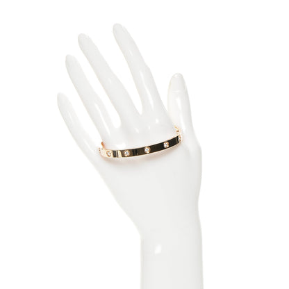 Cartier 18K Pink Gold 10 Diamond LOVE Bracelet 18 2 of 7