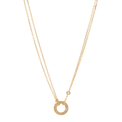 Cartier 18K Yellow Gold 2 Diamond LOVE Necklace 1 of 5