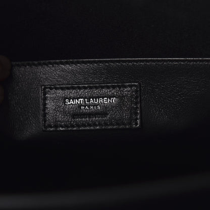 Saint Laurent Shiny Calfskin Lizard Embossed Large Uptown Tote Black 8 of 8