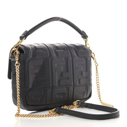 Fendi Nappa FF 1974 Embossed Mini Baguette Black 2 of 4