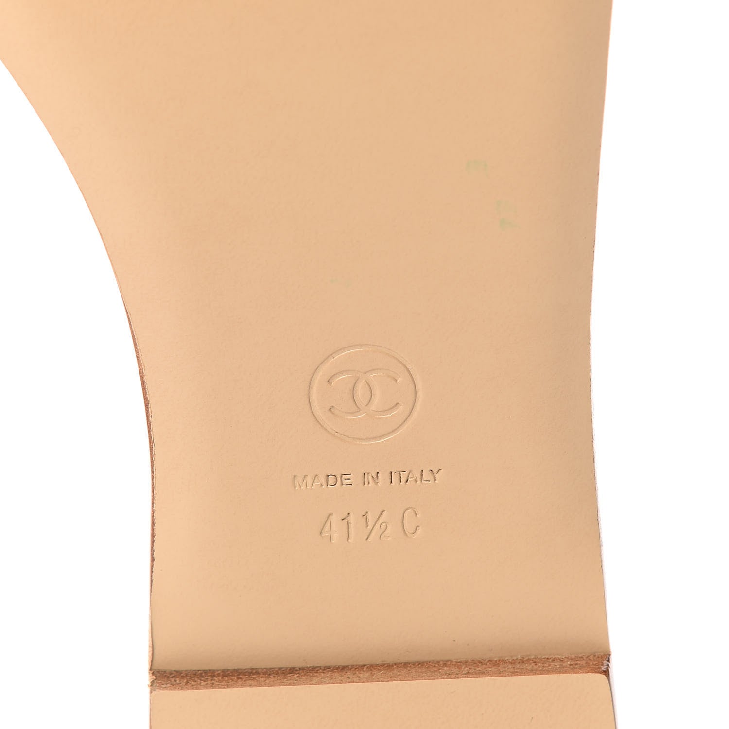 Chanel Goatskin Velvet Fantasy CC Chain Thong Sandals 41.5 Silver Ivory 6 of 9